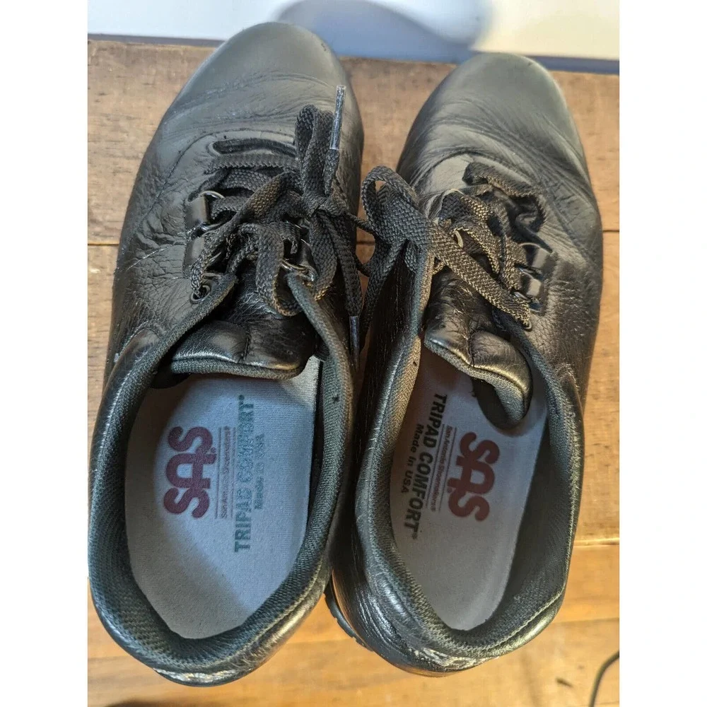 SAS Liberty‎ Slip Resistant Lace Up Comfort Shoes Black Mens sz 7.5 M w/ box